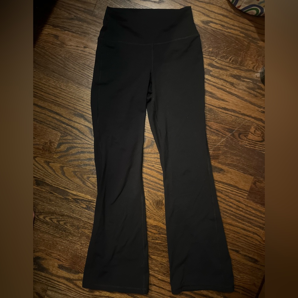 Black Yoga Pants, Slight Flare, Size Small